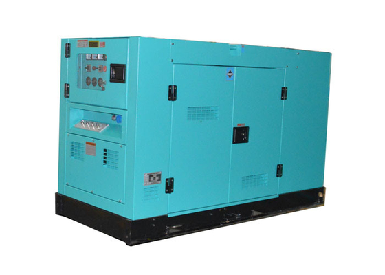 青い色のディーゼル機関の発電機セット、無声液体によって冷却されるディーゼル発電機