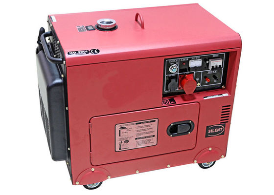 ディーゼル力 5000w 5kw の小さい携帯用電気発電機の無声タイプ 186FAE エンジン